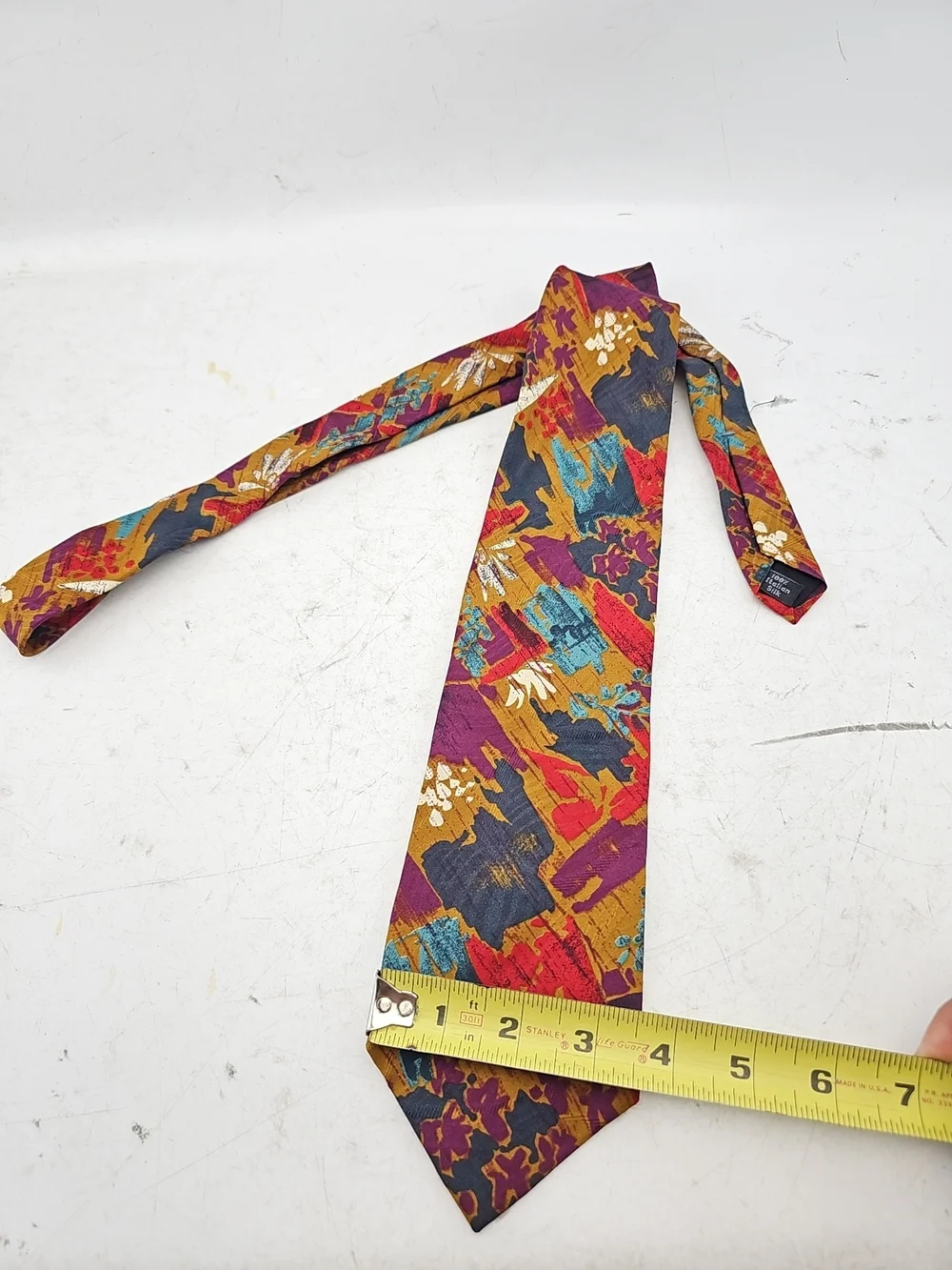 Bugatti Multi-Color Abstract Silk Tie